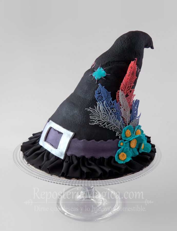 Pastel Sombrero Plumas